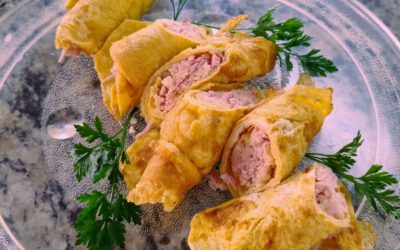 Projeto Culinária: Omelete de presunto, queijo, tomate e cheiro-verde